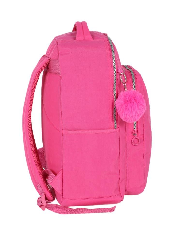 Mochila de Costas Média Juvenil Crinkle Pompom Básica Up4you Rosa 4