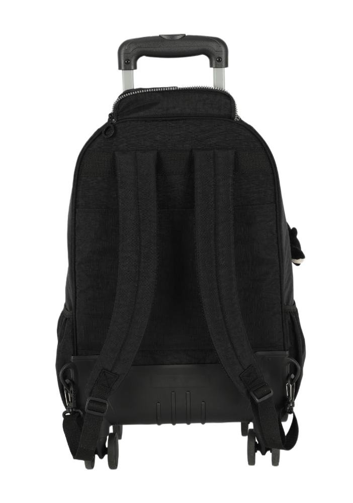 Mochila de Rodinhas 360 Grande Juvenil Dino Crinkle de Costas Notebook Up4you Preto 4