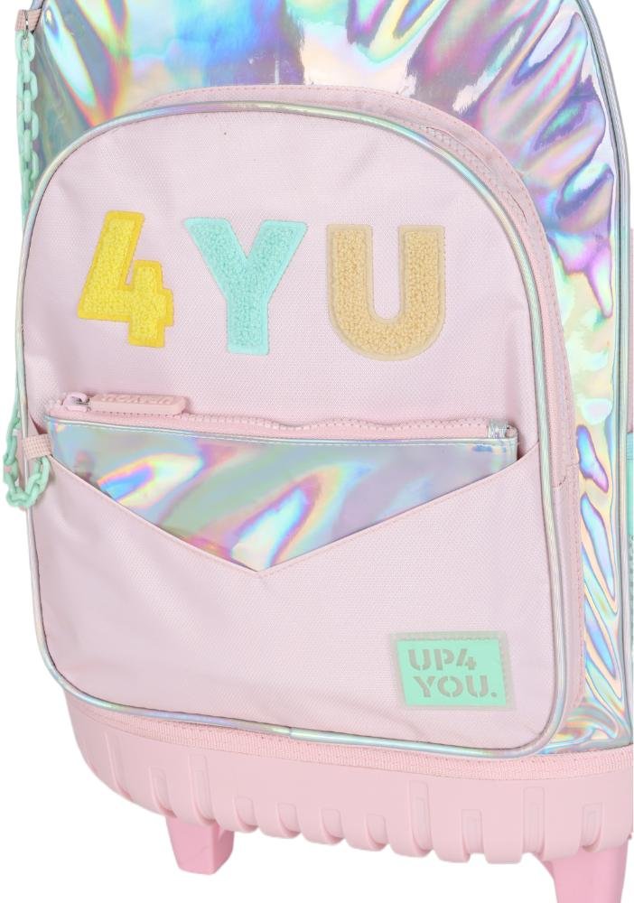 Mochila de Rodinha Up4you Rainbow Rosa 2