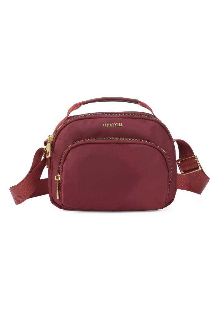 Bolsa Pasta Pequena Transversal Náilon Executiva Up4you Vinho 2