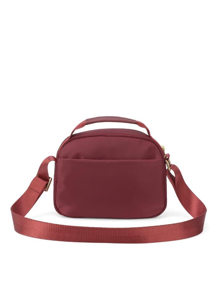 Bolsa Pasta Pequena Transversal Náilon Executiva Up4you Vinho 6