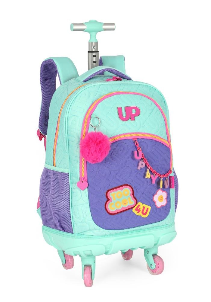 Mochila Up4you Juvenil Life Style Verde/Roxo 2