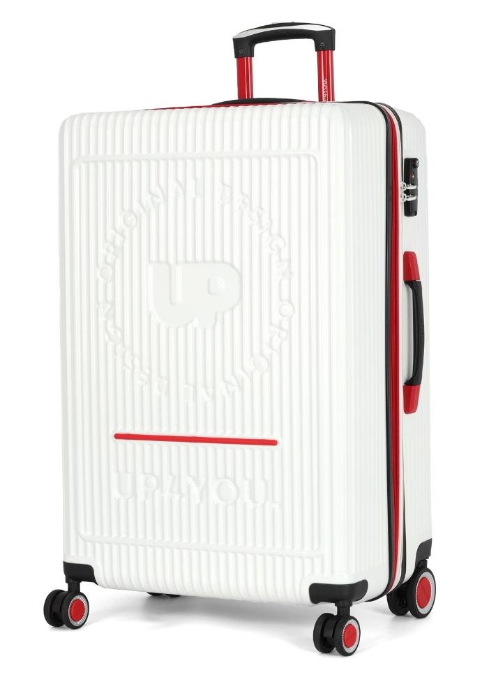 Mala de Viagem Grande Juvenil ABS Strike Expansiva TSA Rodas 360 Up4you Branco 11