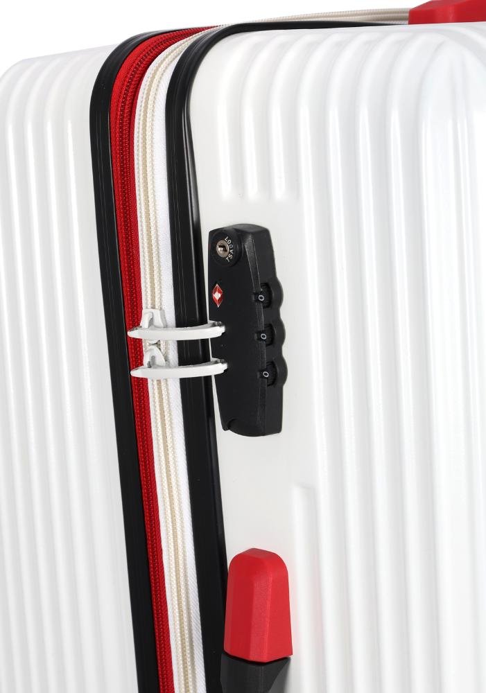 Mala de Viagem Grande Juvenil ABS Strike Expansiva TSA Rodas 360 Up4you Branco 12