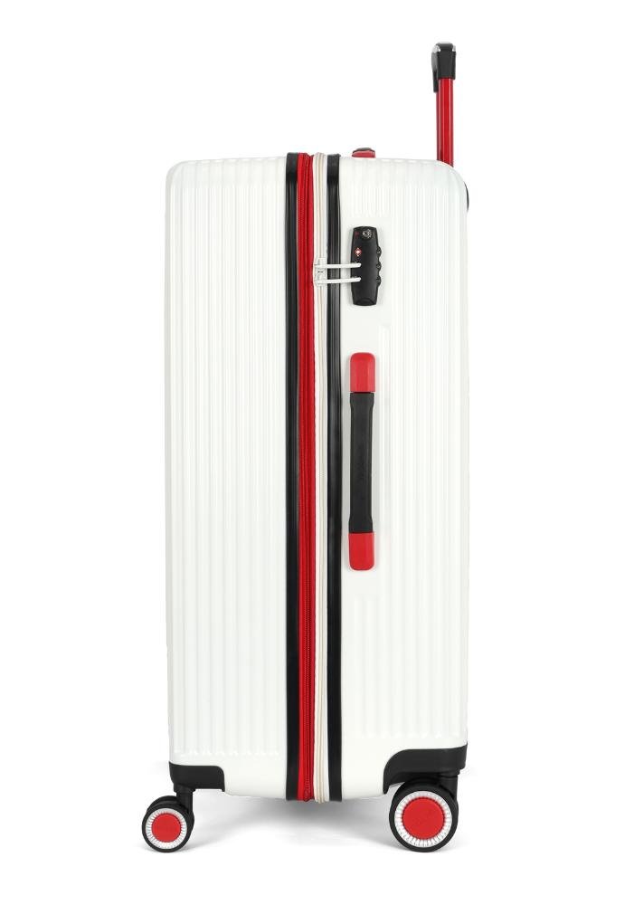 Mala de Viagem Grande Juvenil ABS Strike Expansiva TSA Rodas 360 Up4you Branco 13