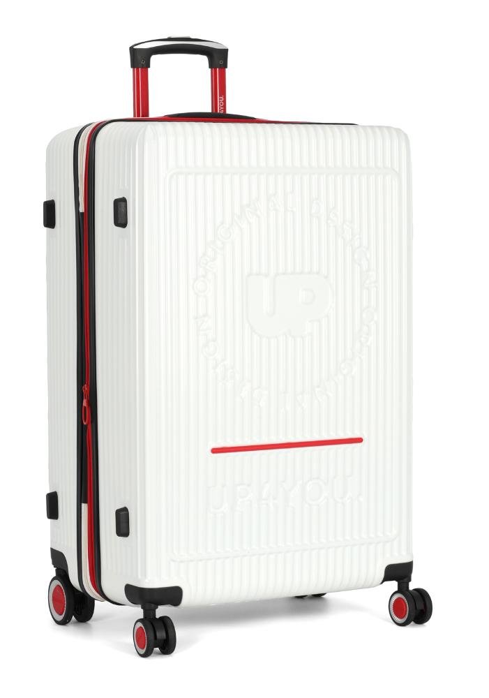 Mala de Viagem Grande Juvenil ABS Strike Expansiva TSA Rodas 360 Up4you Branco 14