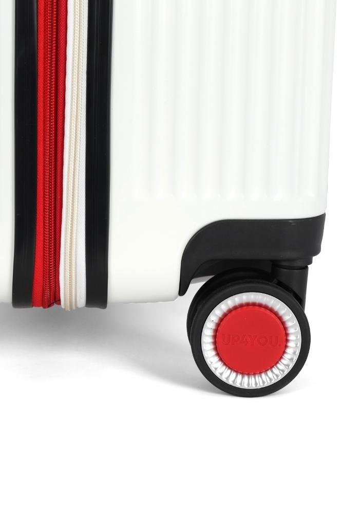 Mala de Viagem Grande Juvenil ABS Strike Expansiva TSA Rodas 360 Up4you Branco 5