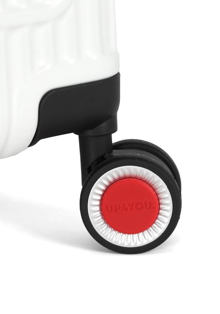 Mala de Viagem Grande Juvenil ABS Strike Expansiva TSA Rodas 360 Up4you Branco 9