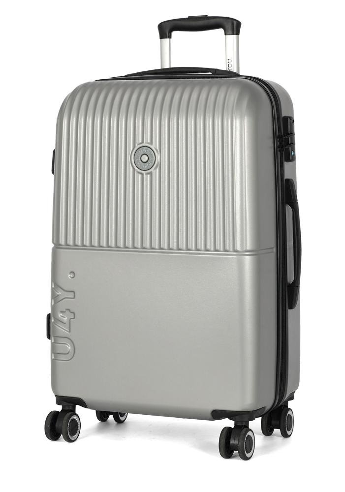 Mala de Viagem Grande ABS Pop Rodas Duplas 360 Up4you Prata 2
