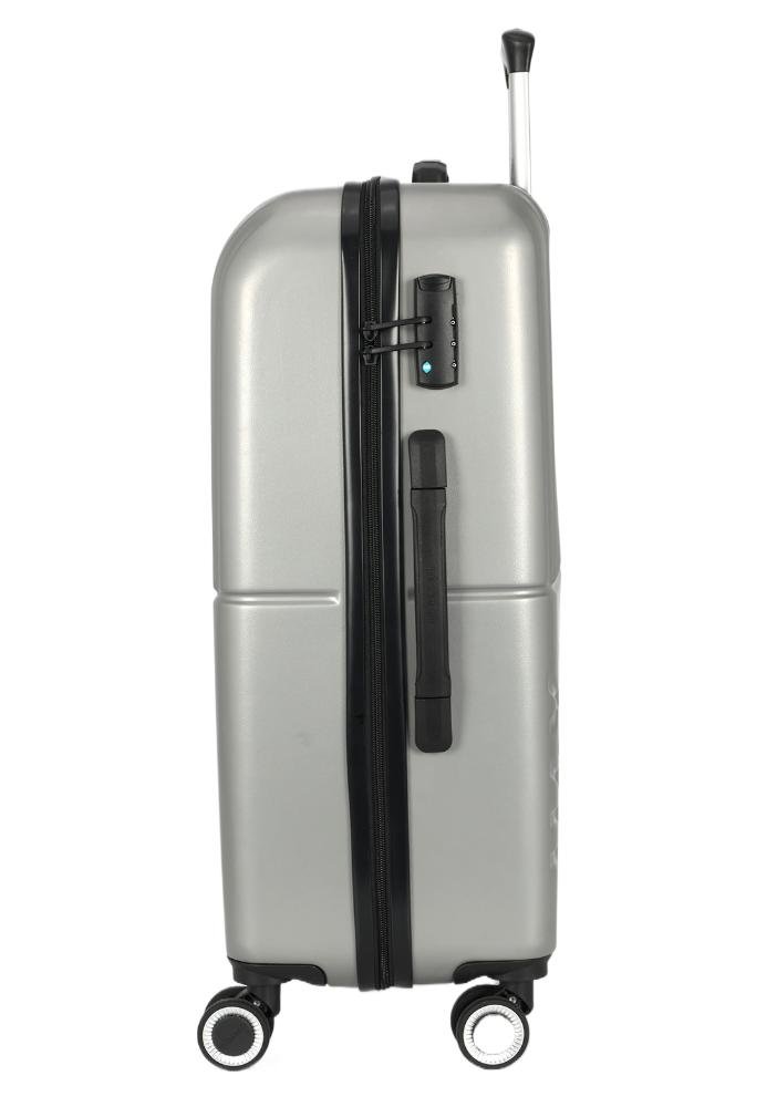 Mala de Viagem Grande ABS Pop Rodas Duplas 360 Up4you Prata 6