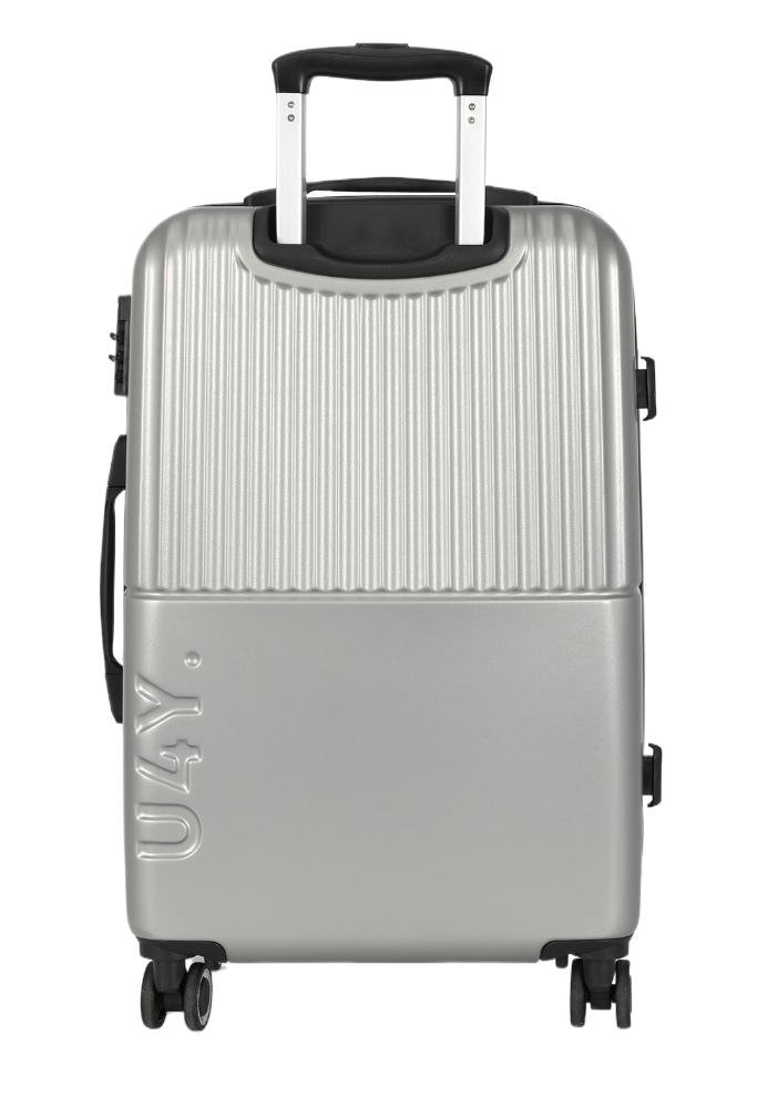 Mala de Viagem Grande ABS Pop Rodas Duplas 360 Up4you Prata 8