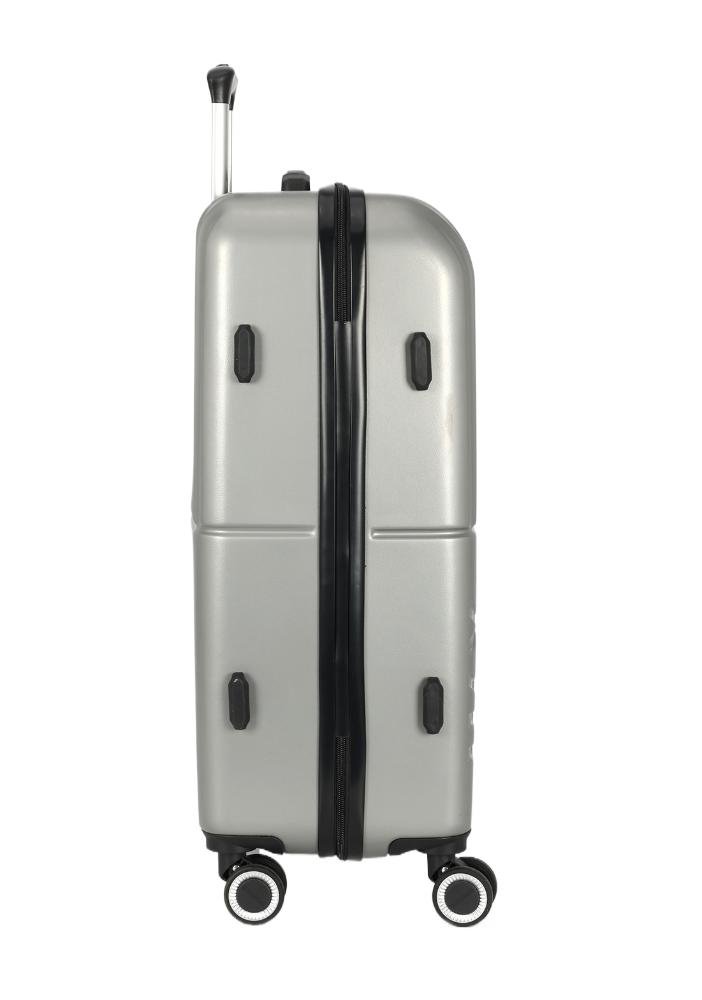 Mala de Viagem Grande ABS Pop Rodas Duplas 360 Up4you Prata 9