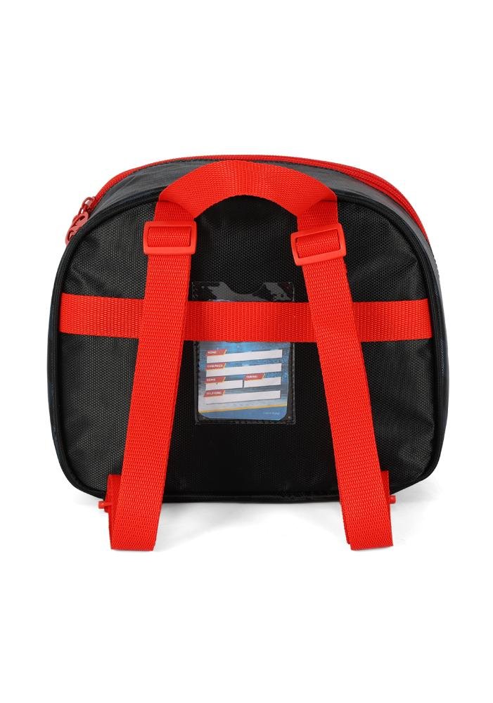 Lancheira Escolar Infantil Pequena de Costas Hotwheels Preto/Vermelho 4