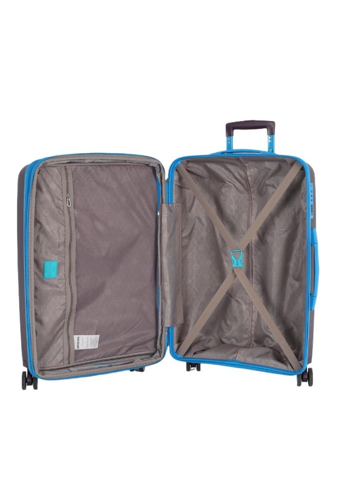 Mala de Viagem Média Polipropileno Jade Expansiva Rodas 360 Up4you Roxo/Azul 11
