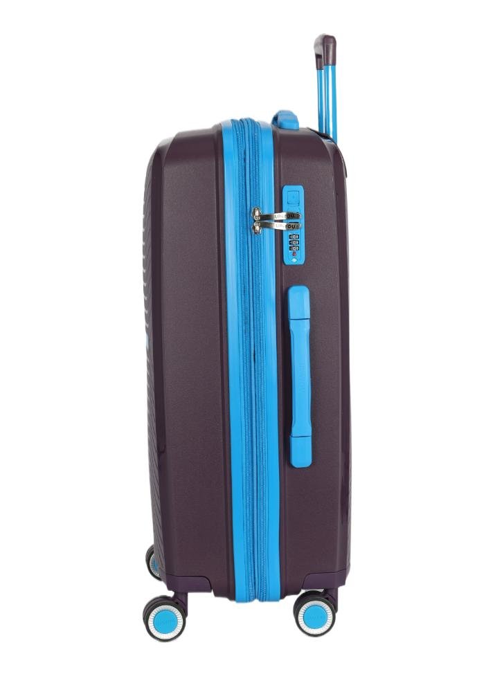 Mala de Viagem Média Polipropileno Jade Expansiva Rodas 360 Up4you Roxo/Azul 3