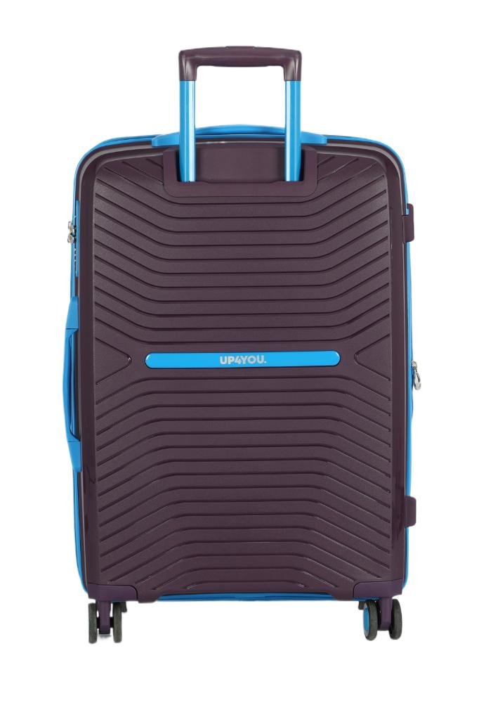 Mala de Viagem Média Polipropileno Jade Expansiva Rodas 360 Up4you Roxo/Azul 4