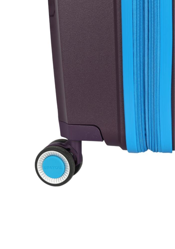 Mala de Viagem Média Polipropileno Jade Expansiva Rodas 360 Up4you Roxo/Azul 6