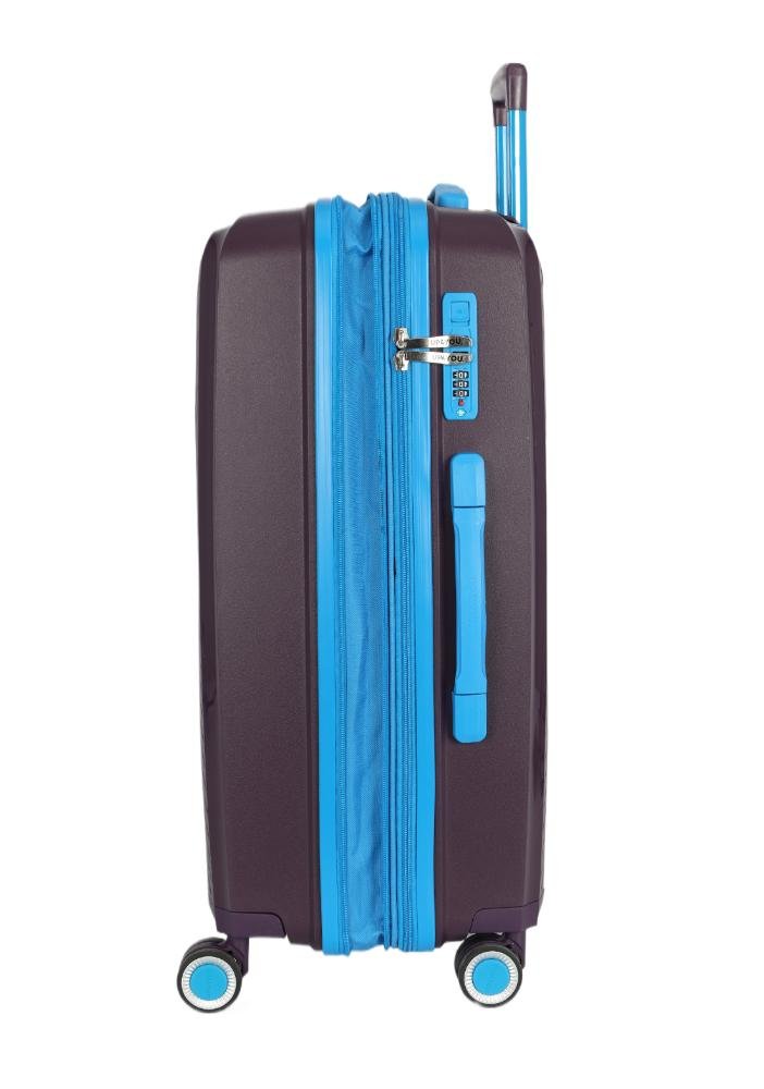 Mala de Viagem Média Polipropileno Jade Expansiva Rodas 360 Up4you Roxo/Azul 8