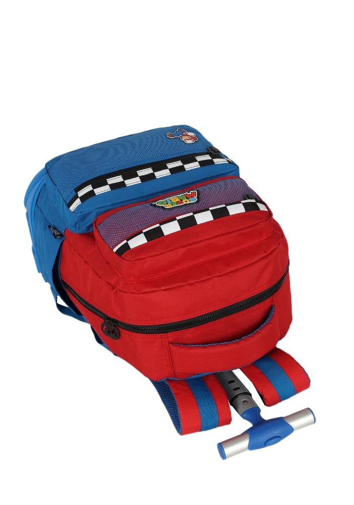 Mochila de Rodinhas Média Juvenil de Costas Super Mario Azul/Vermelho 4