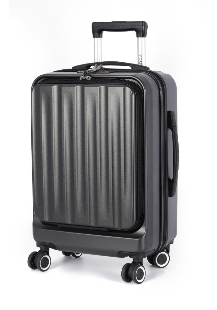 Mala de Viagem Bordo Policarbonato Crush Notebook Rodas 360 Up4you Cinza 5