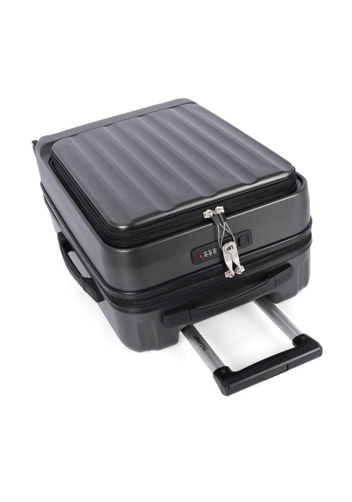 Mala de Viagem Bordo Policarbonato Crush Notebook Rodas 360 Up4you Cinza 6