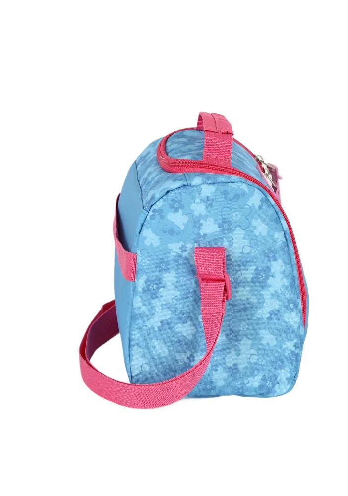 Lancheira Escolar Juvenil Média Stitch e Angel Disney Azul 3
