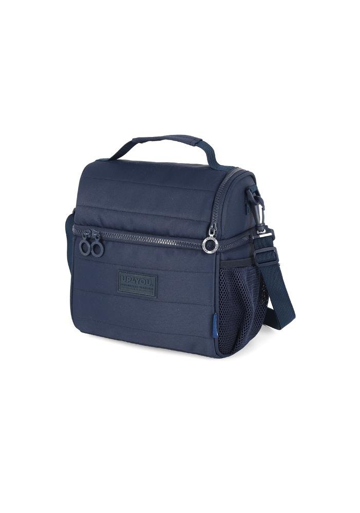 Lancheira Escolar Juvenil Média Transversal Náilon Mate Up4you Azul 2