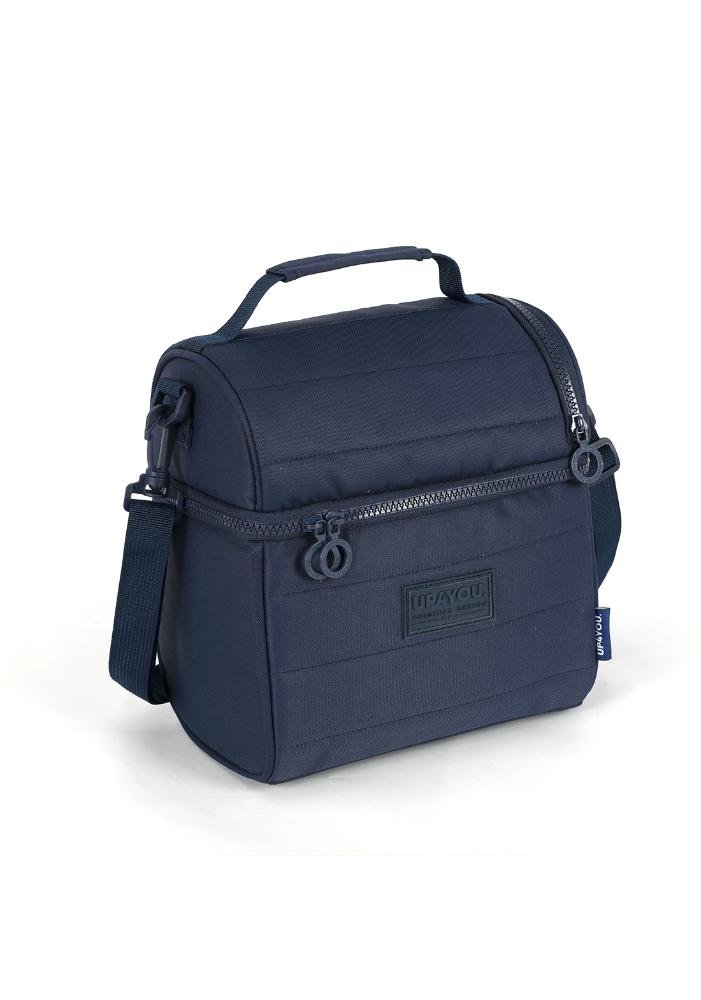 Lancheira Escolar Juvenil Média Transversal Náilon Mate Up4you Azul 5