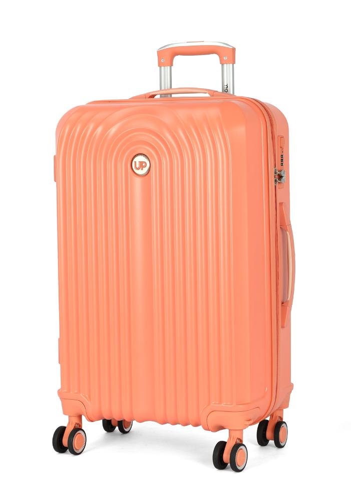 Mala de Viagem Bordo ABS Bombinhas Rodas Duplas 360 Up4you Salmão 3