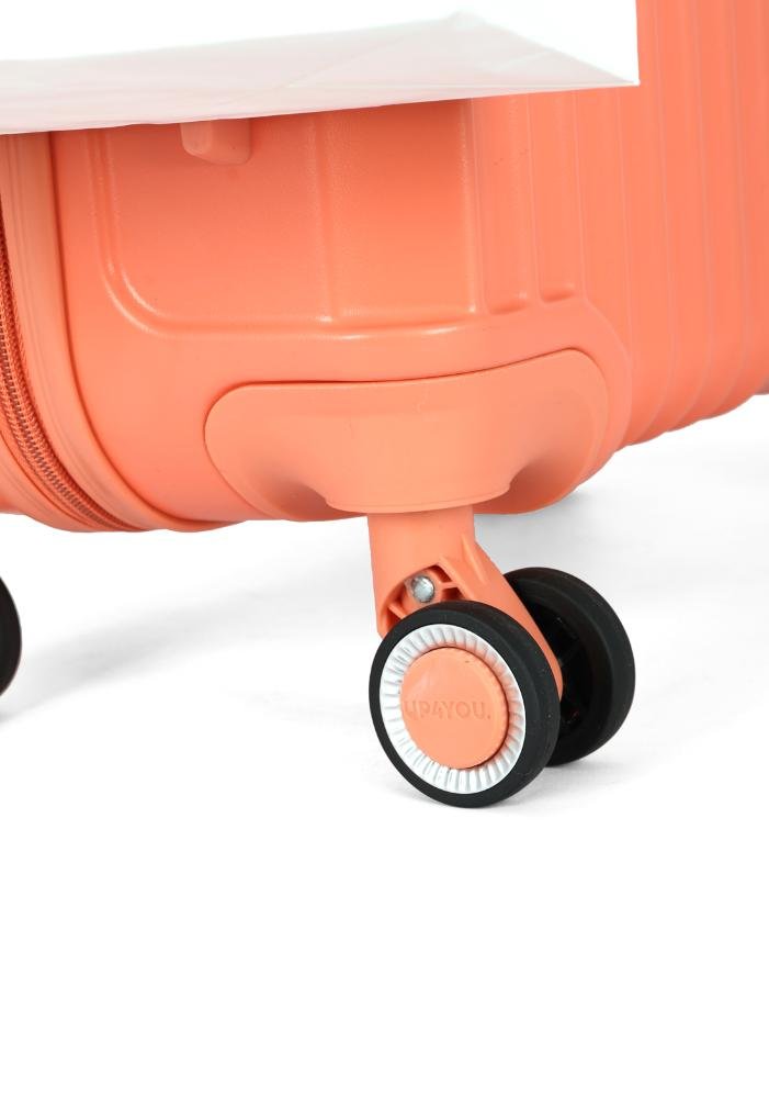 Mala de Viagem Bordo ABS Bombinhas Rodas Duplas 360 Up4you Salmão 4