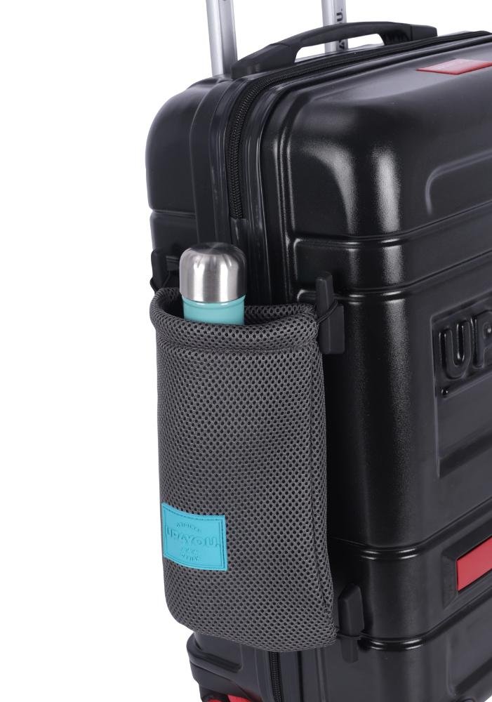 Mala de Viagem Grande Juvenil Policarbonato Rodas 360 de Skate Ollie Up4you Preto 3