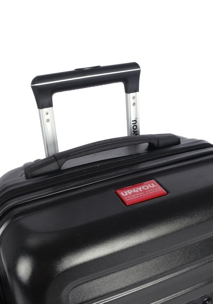 Mala de Viagem Grande Juvenil Policarbonato Rodas 360 de Skate Ollie Up4you Preto 5