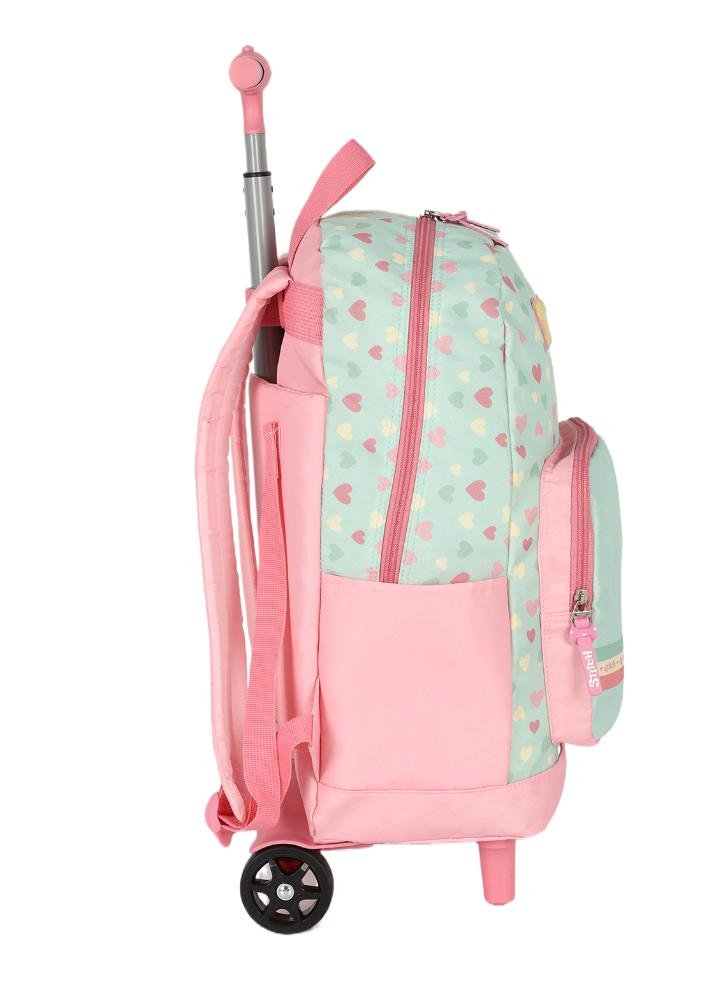 Mochila de Rodinhas Média Infantil de Costas Surf Stitch Disney Verde 3
