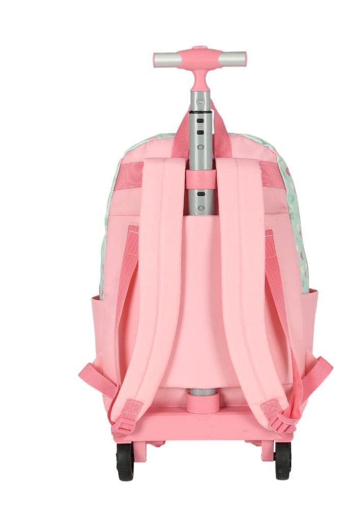 Mochila de Rodinhas Média Infantil de Costas Surf Stitch Disney Verde 4