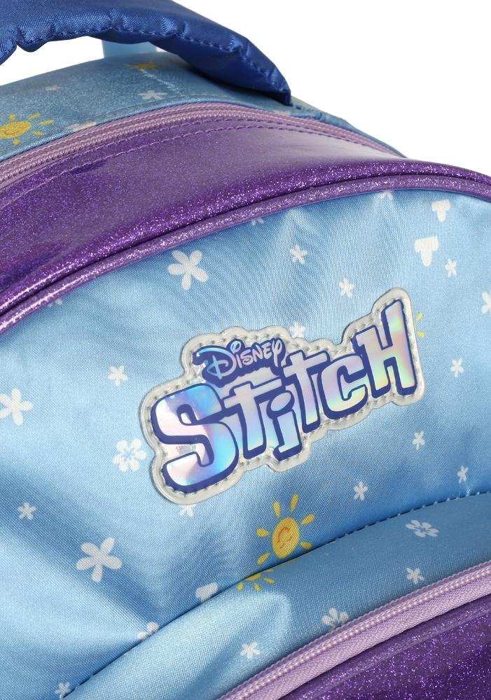 Mochila de Rodinhas Pequena Infantil de Costas Aloha Stitch Roxo 3
