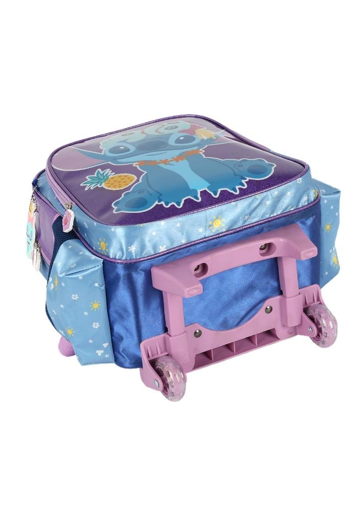 Mochila de Rodinhas Pequena Infantil de Costas Aloha Stitch Roxo 5