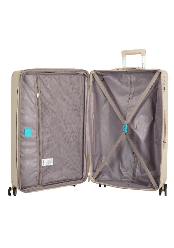 Mala de Viagem Grande Katerini ABS Expansiva Rodas 360 Up4you Bege 3