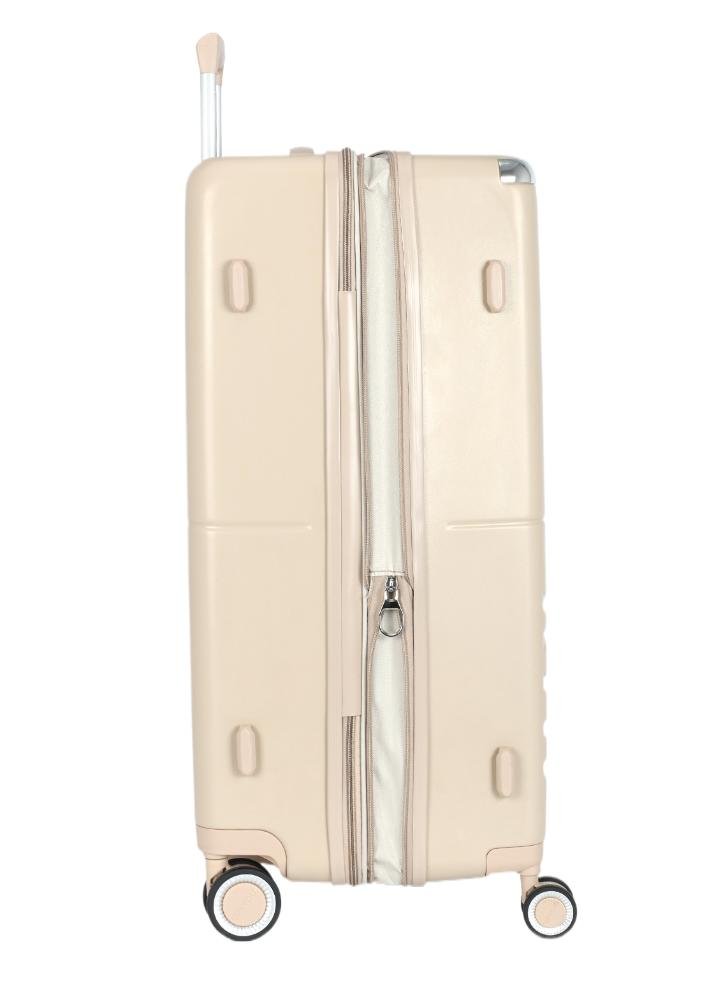Mala de Viagem Grande Katerini ABS Expansiva Rodas 360 Up4you Bege 6
