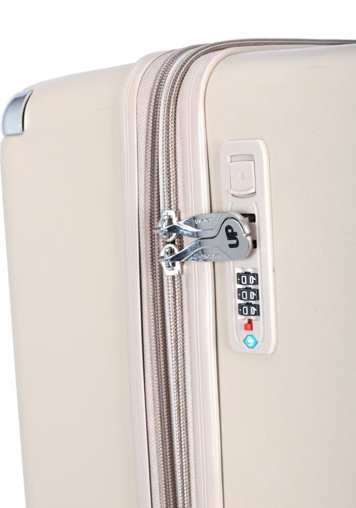 Mala de Viagem Grande Katerini ABS Expansiva Rodas 360 Up4you Bege 7
