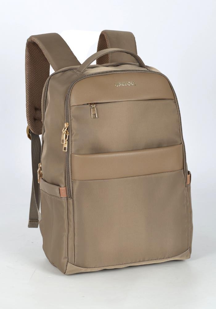 Mochila de Costas Média Executiva Feminina Notebook Up4you Bege 2
