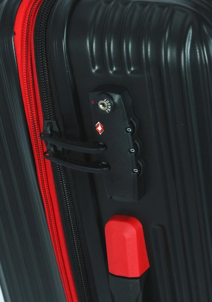 Mala de Viagem Média Juvenil ABS Strike Expansiva TSA Rodas 360 Up4you Preto 6