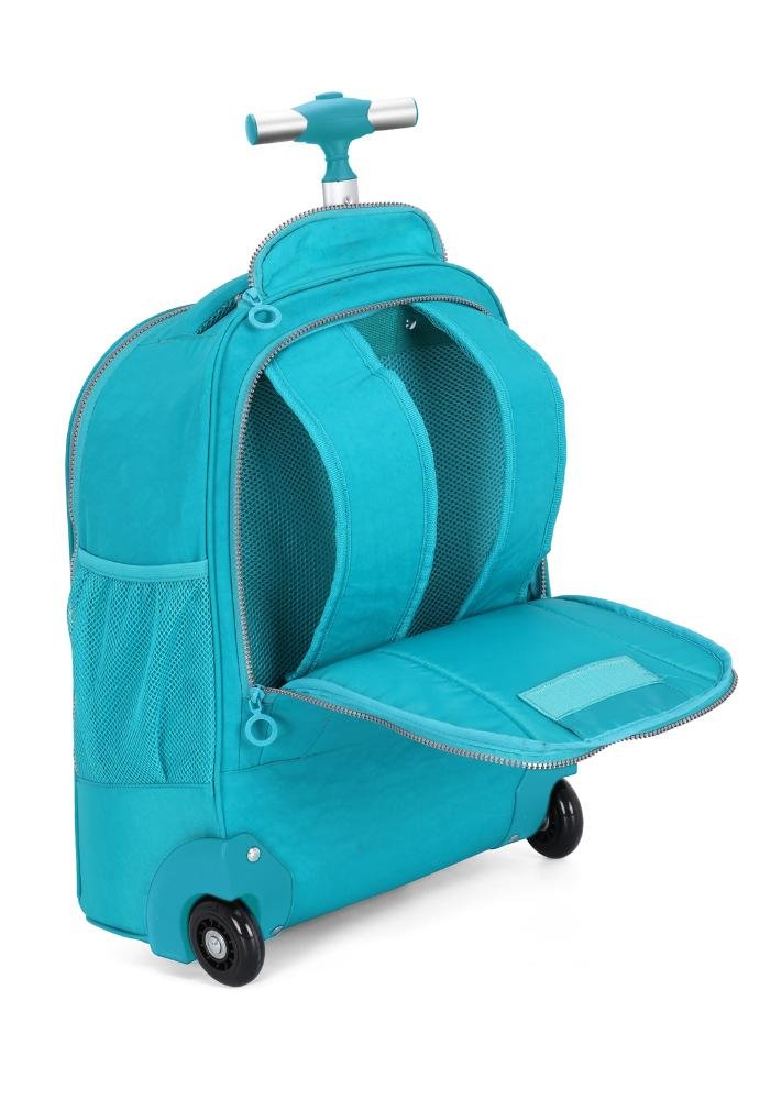 Mochila de Rodinha Costas Juvenil Up4you com Chaveiro Crinkle Verde 5