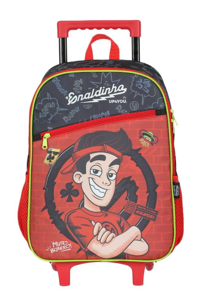 Mochila de Rodinhas Média Infantil Enaldinho Vai com Tudo Up4you