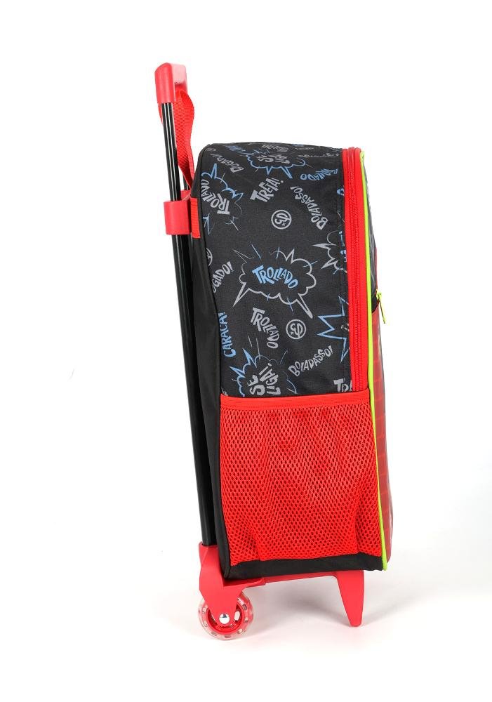 Mochila de Rodinhas Média Infantil Enaldinho Vai com Tudo Up4you Vermelho 3
