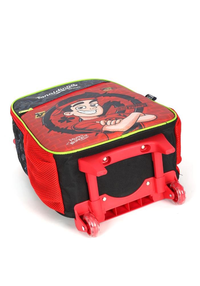 Mochila de Rodinhas Média Infantil Enaldinho Vai com Tudo Up4you Vermelho 6