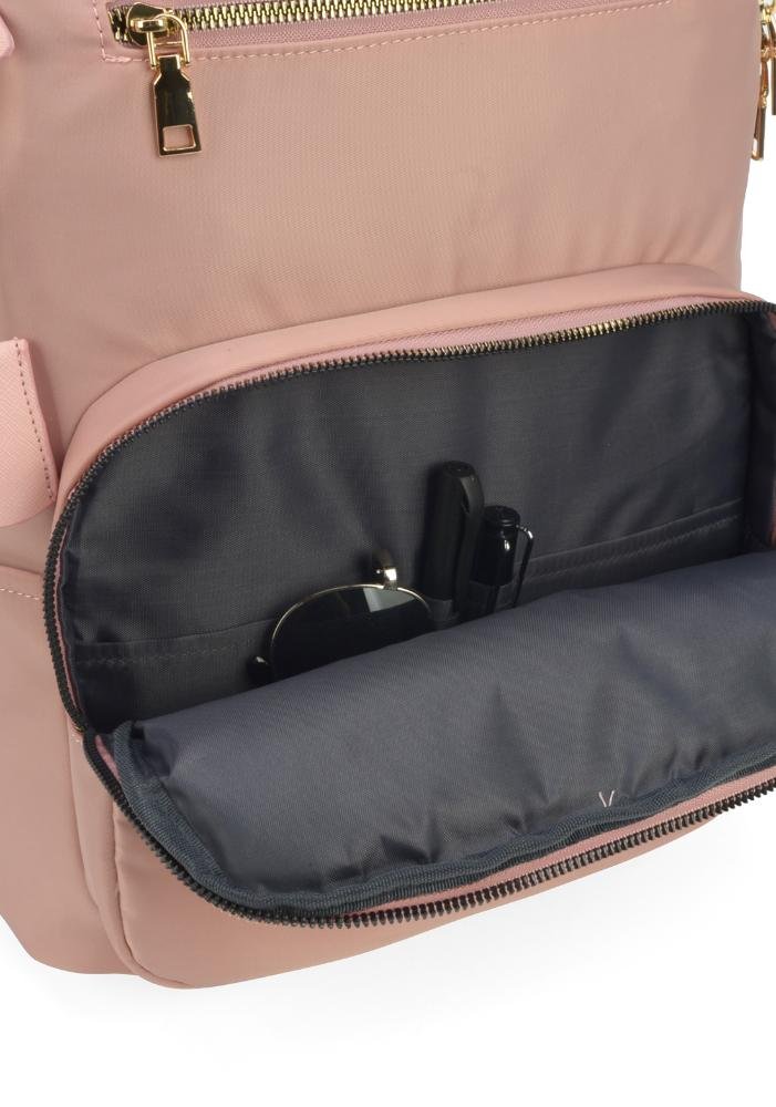 Mochila de Costas Média Executiva Feminina Clássica Notebook Up4you Rose 5