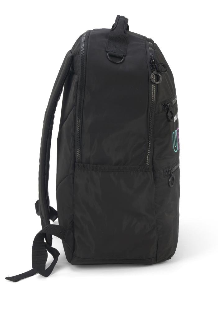 Mochila de Costas Média Juvenil Náilon Notebook Up4you Preto 5