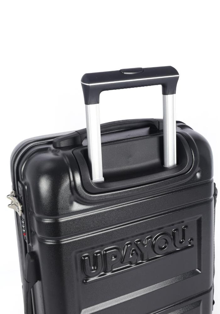 Mala de Viagem Bordo Juvenil Policarbonato Rodas 360 Skate Ollie Up4you Preto 5