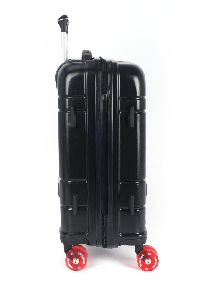 Mala de Viagem Bordo Juvenil Policarbonato Rodas 360 Skate Ollie Up4you Preto 6