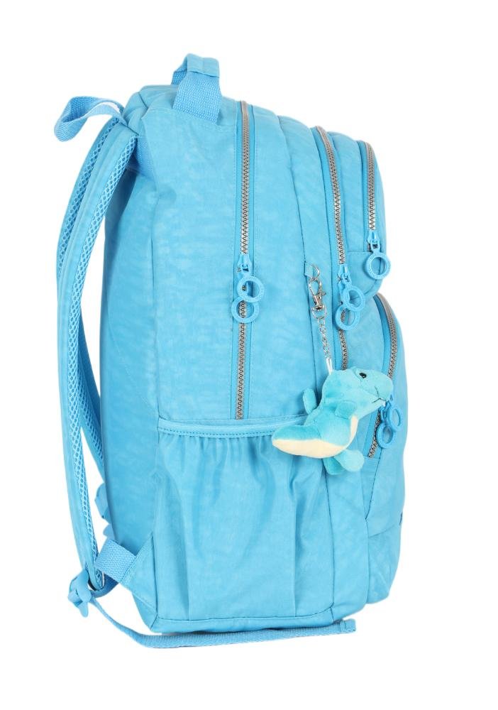 Mochila de Costas Grande Juvenil Crinkle Clássica Dino Notebook Up4you Azul 4